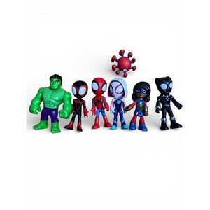 Disney Junior Marvel Spidey & His Amazing Friends Action Figure Lot Of 7
